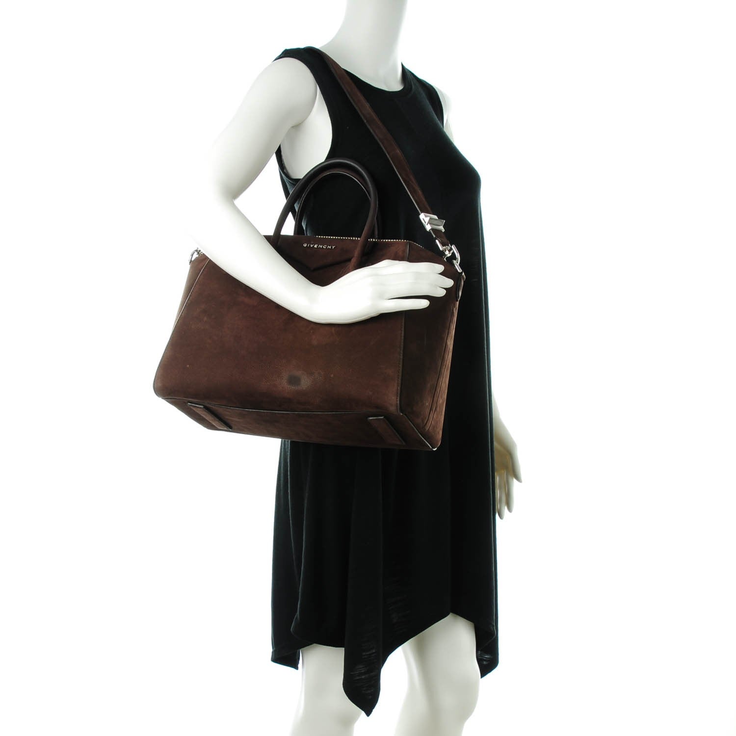 Givenchy Nubuck Medium Antigona Chocolate 2 of 10