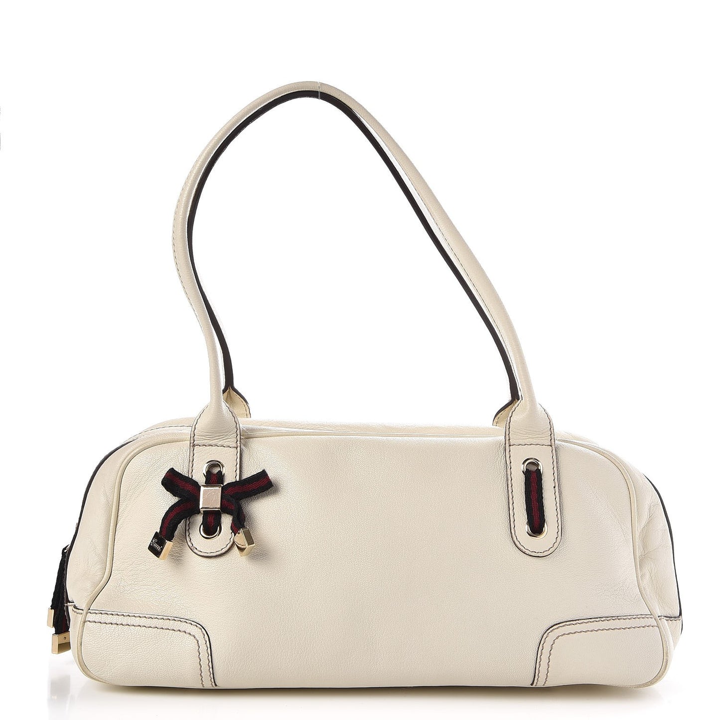 Calfskin Small Princy Satchel Off White