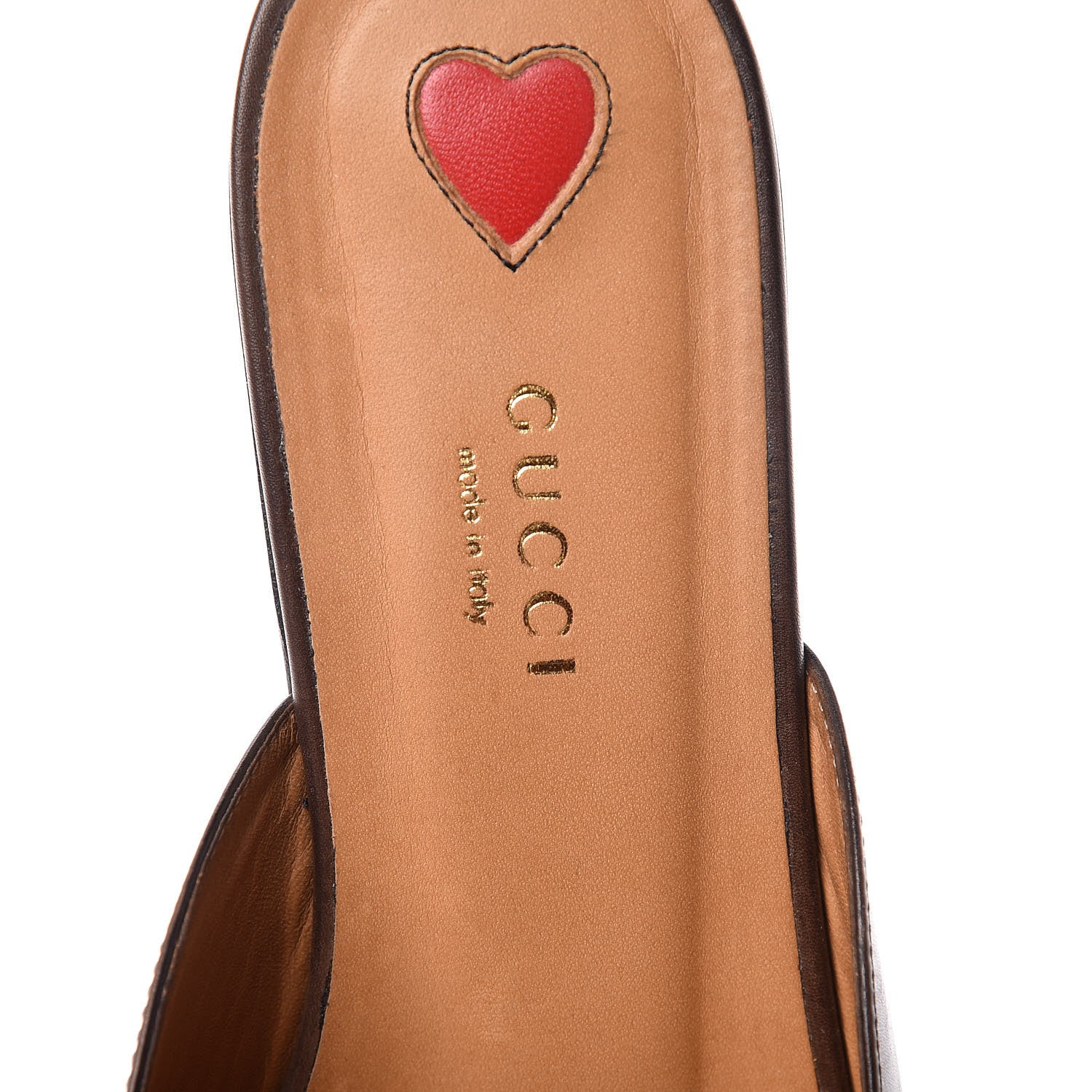 Gucci Calfskin Web Womens Peyton GG Slippers 39 Dark Brown 7 of 14