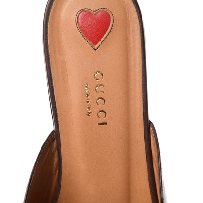Gucci Calfskin Web Womens Peyton GG Slippers 39 Dark Brown 7 of 14