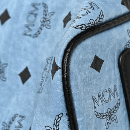 MCM Visetos Medium Project Reversible Shopper Tote Munich Blue 21 of 29