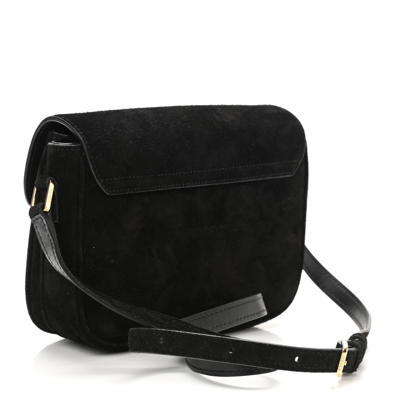 Celine Suede Small Pampille C Bag Black 2 of 10