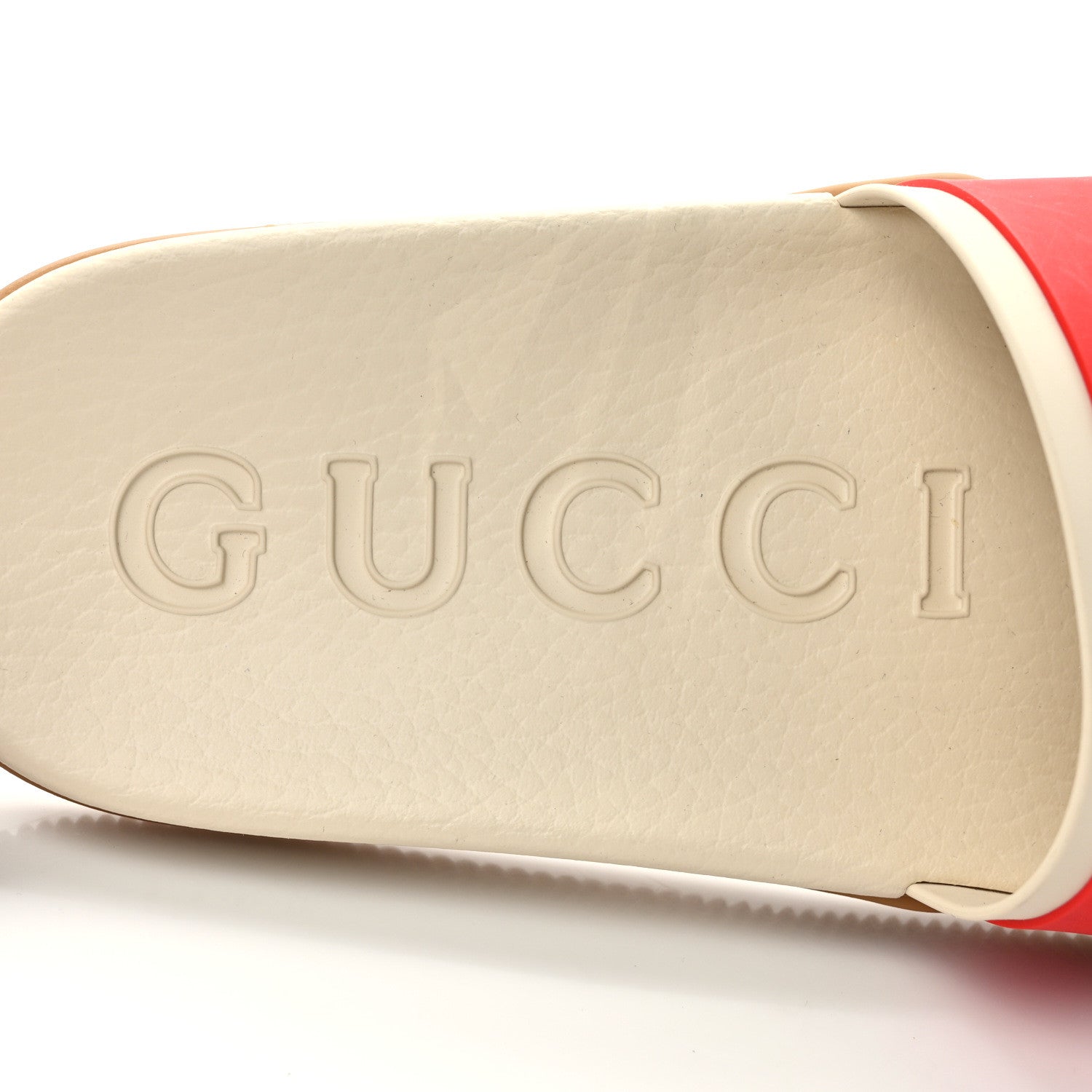 Gucci Rubber Web Womens Interlocking G Slide Sandals 41 Mystic White Green Red 7 of 7