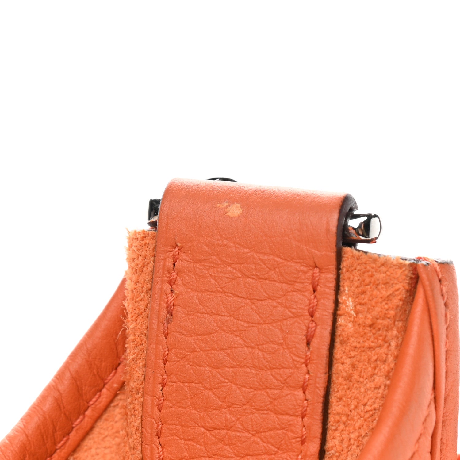 Hermes Taurillon Clemence Evelyne III GM Orange 8 of 11
