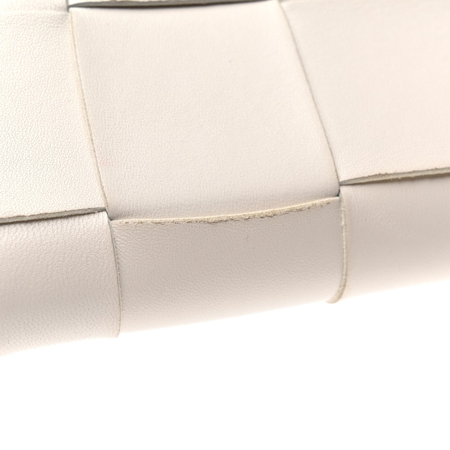 Nappa Maxi Intrecciato Zip Around Wallet White