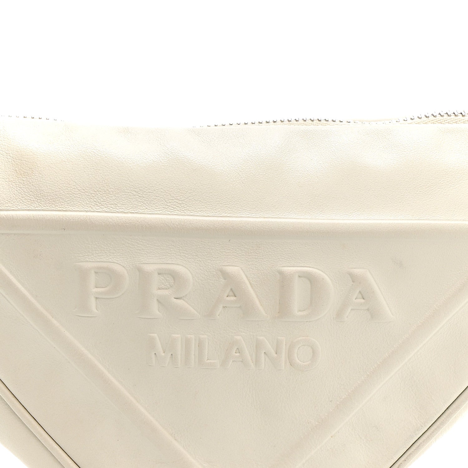 Prada Grace Lux Triangle Shoulder Bag White White 8 of 15