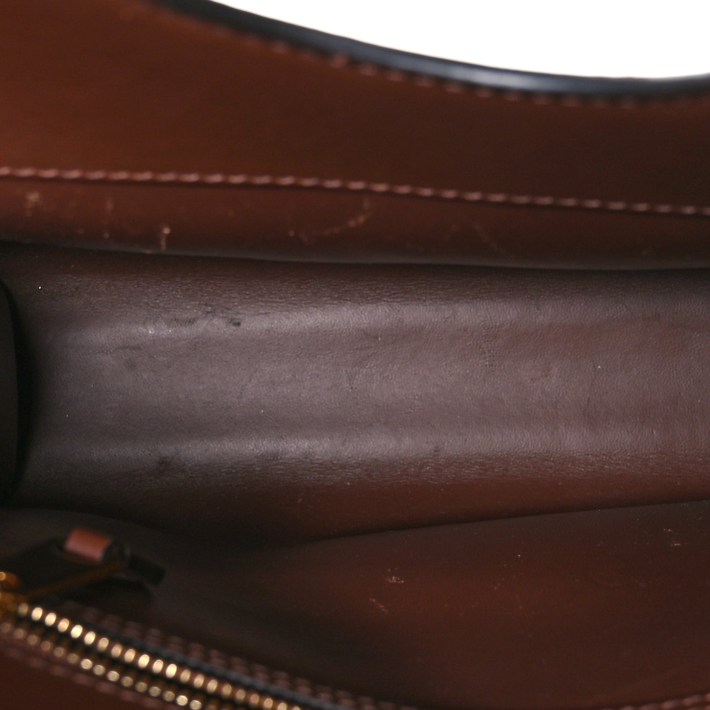 Smooth Calfskin Canvas Check Mini Pocket Bag Dark Birch Brown