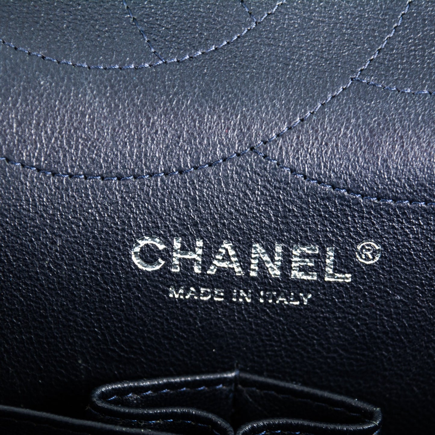 Aged Calfskin Quilted 2.55 Reissue 227 Flap Dark Navy