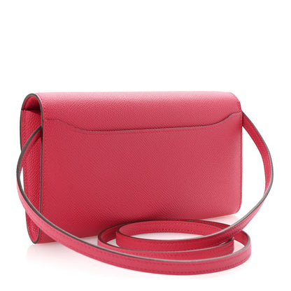 Hermes Epsom Alligator Lizard Constance Wallet To Go Rose Extreme 5 of 19