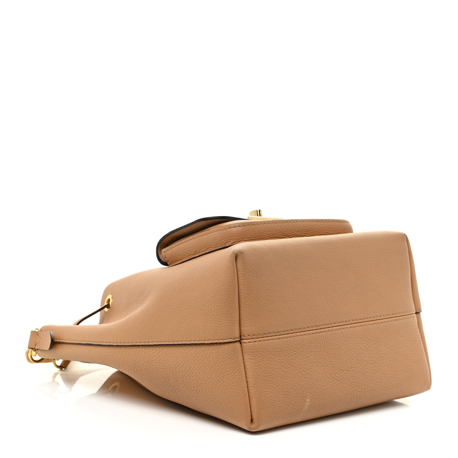 Louis Vuitton Calfskin Lockme Bucket MM Arizona Beige 4 of 27