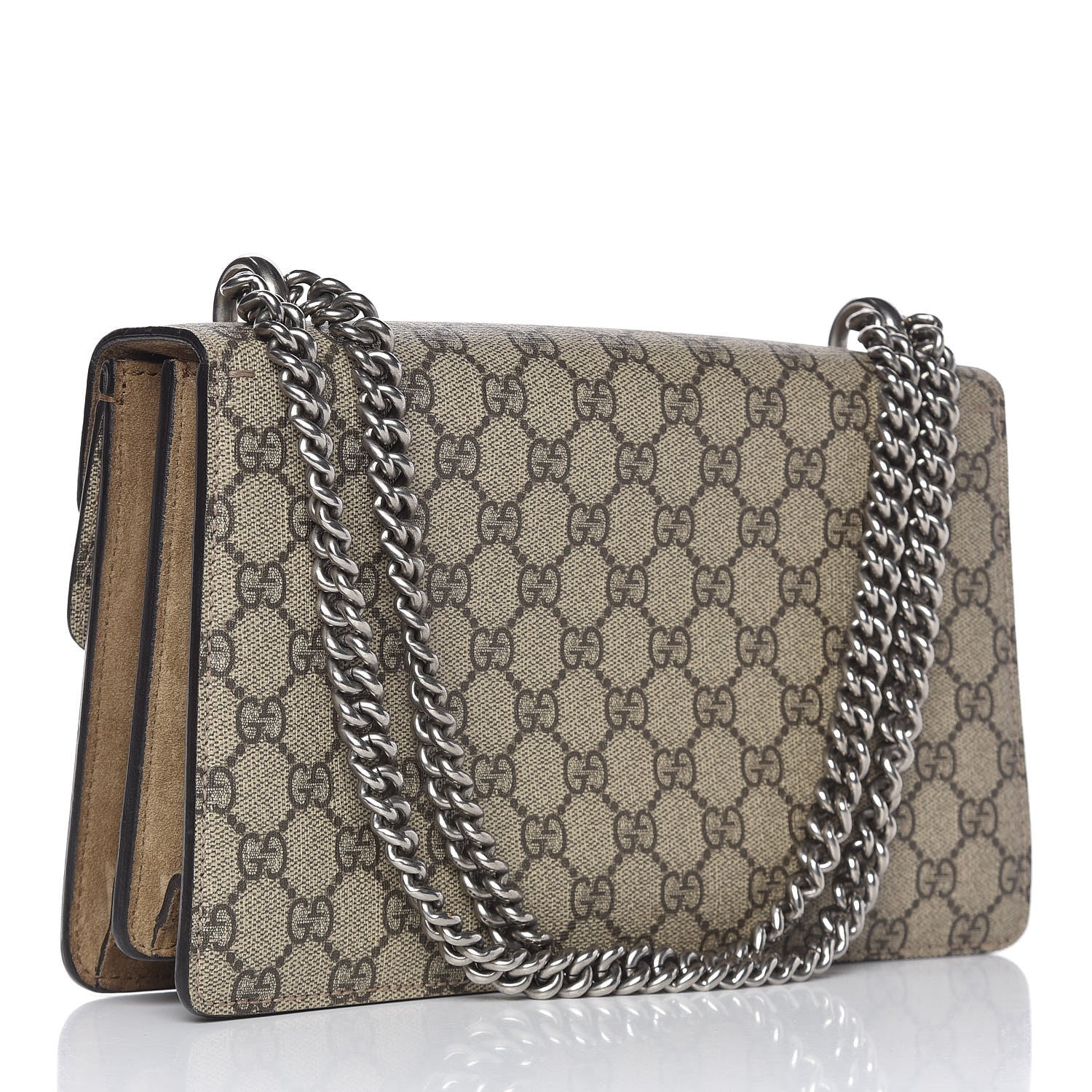 Gucci GG Supreme Monogram Small Dionysus Shoulder Bag Taupe 3 of 11