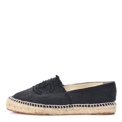 Chanel Canvas CC Espadrilles 38 Black 1 of 13