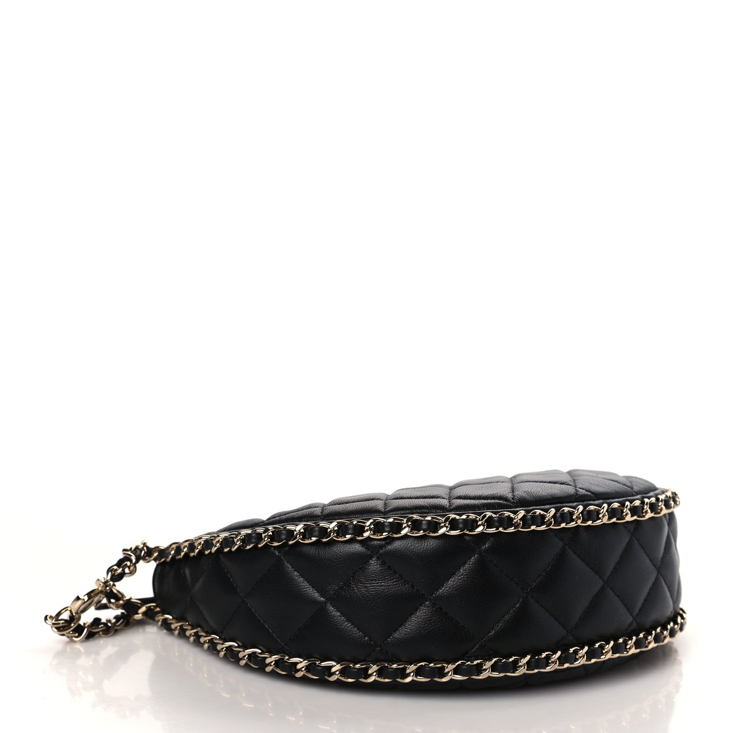 Chanel Lambskin Quilted Small Hobo Bag Black 4 of 9