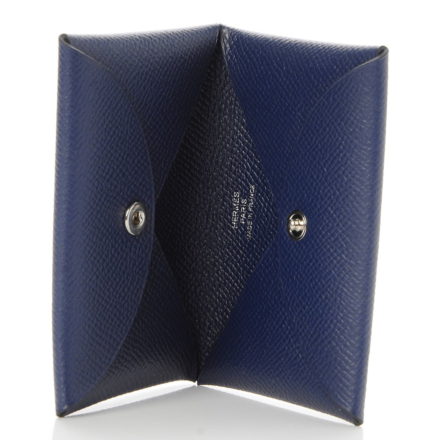 Epsom Calvi Card Case Bleu Saphir