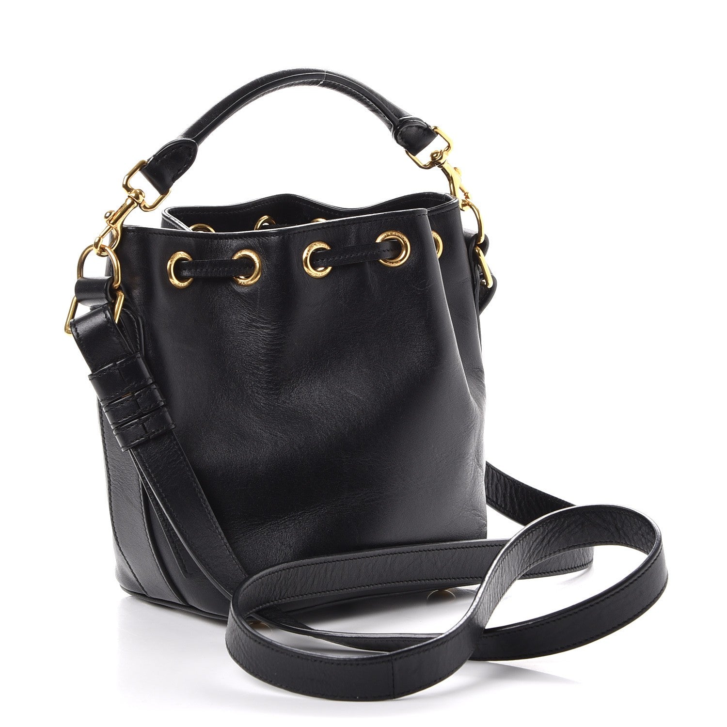 Saint Laurent Calfskin Small Emmanuelle Bucket Bag Black 3 of 7