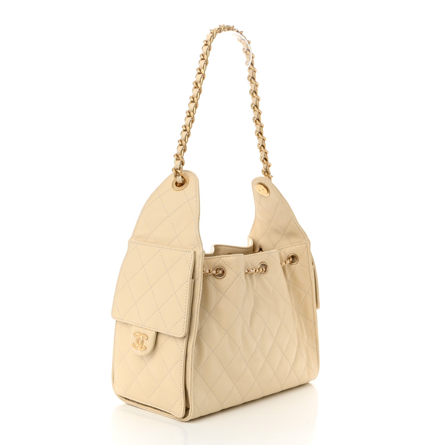 Chanel Caviar Quilted Small Chanel 25 Handbag Light Beige 3 of 10
