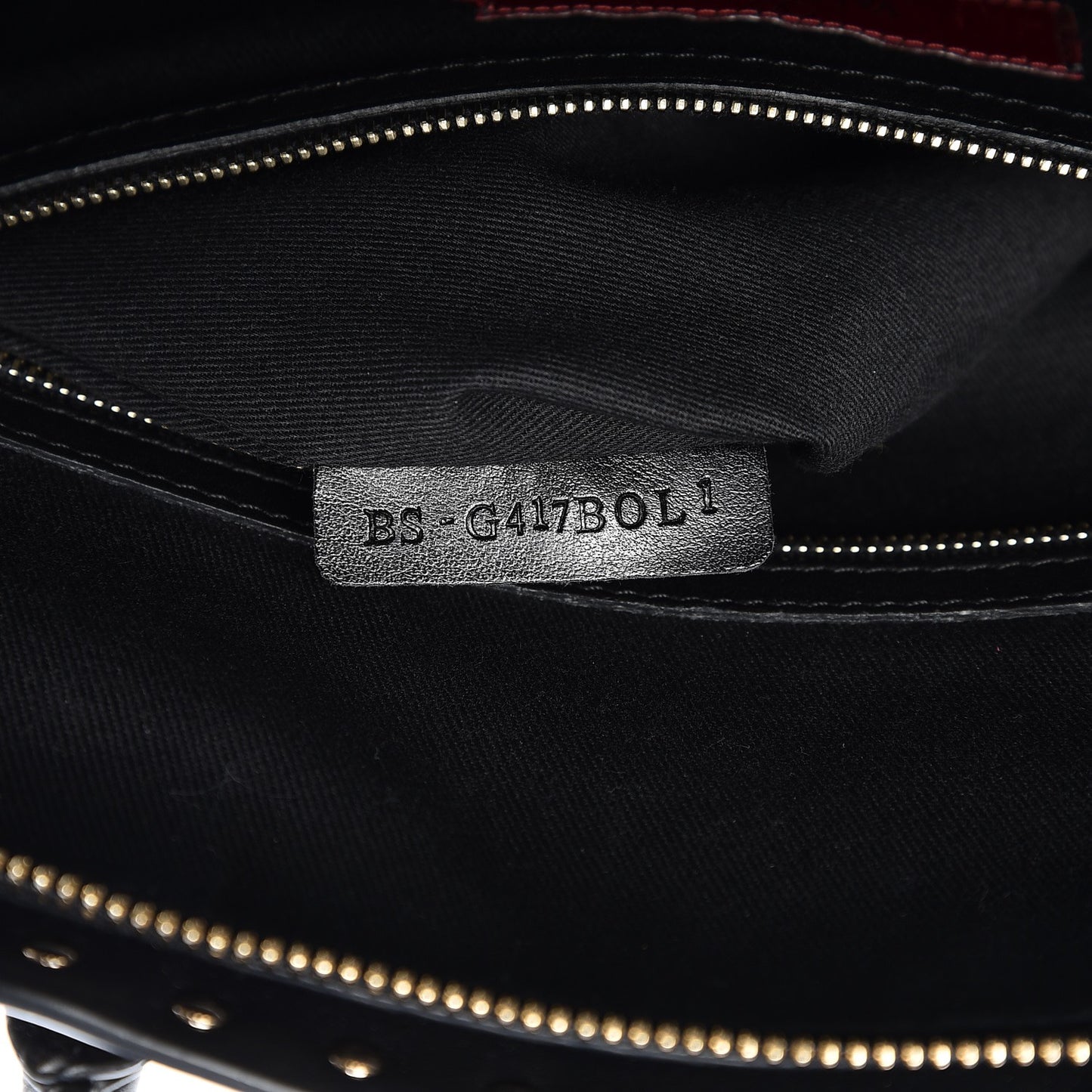 Vitello Rockstud Dome Shopper Black