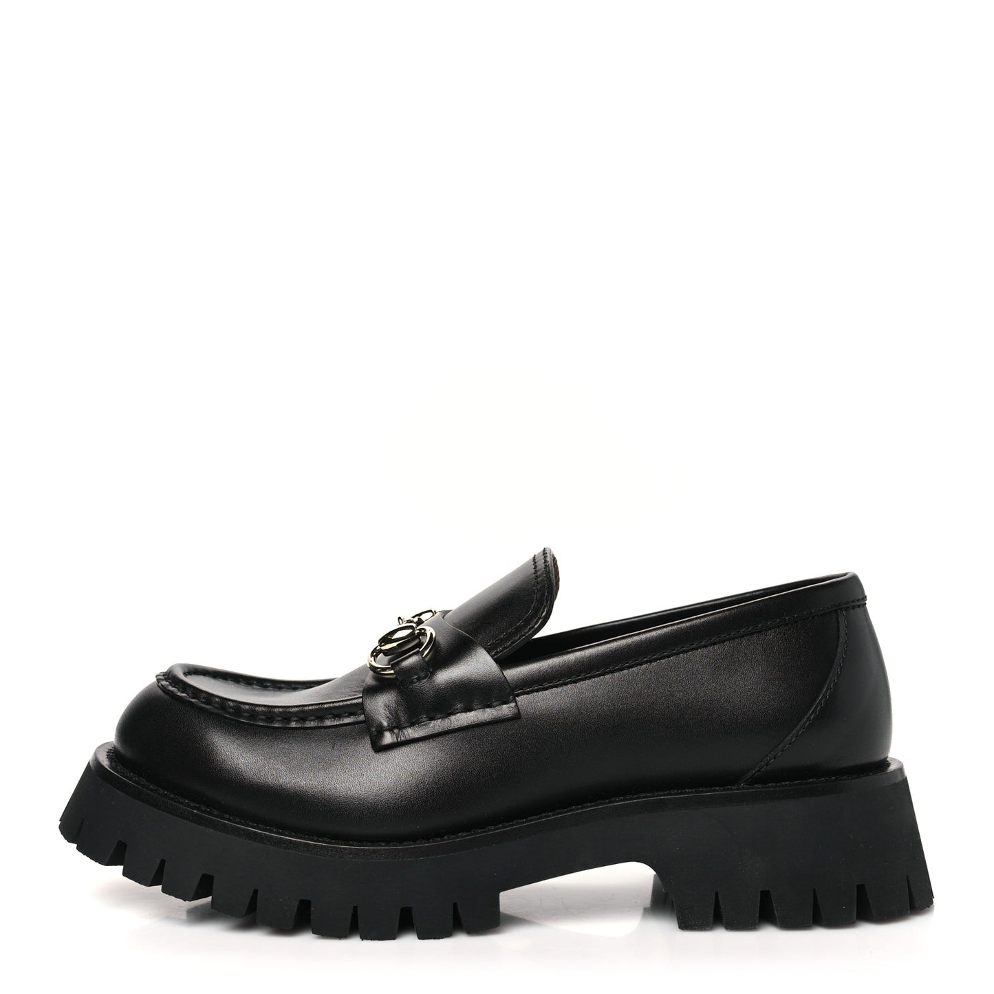 Betis Glamour Calfskin Womens Horsebit Loafers 38 Black