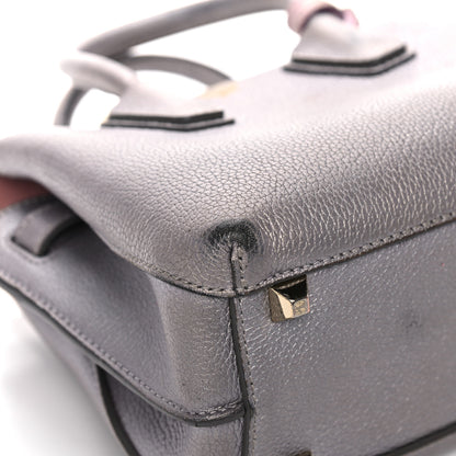 MCM Metallic Grained Calfskin Mini Milla Tote Spike Silver 11 of 23
