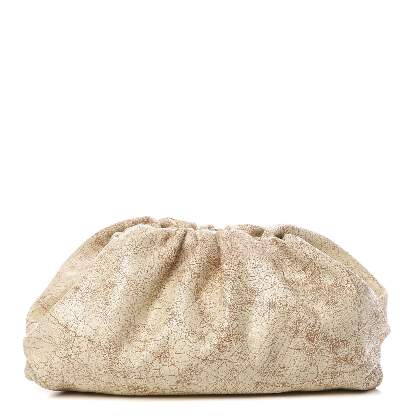 Crackled Calfskin The Pouch Oversized Clutch Zabaione
