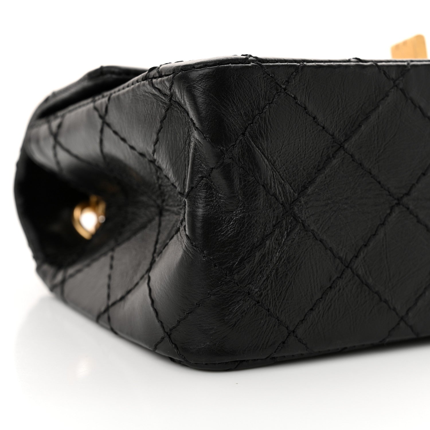 Chanel Aged Calfskin Quilted 2.55 Reissue Mini Flap Black 9 of 12