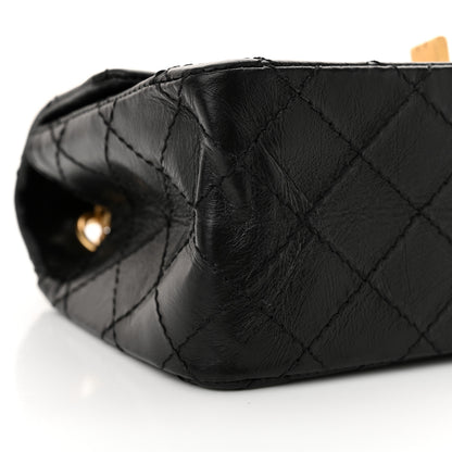 Chanel Aged Calfskin Quilted 2.55 Reissue Mini Flap Black 9 of 12