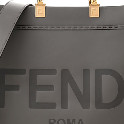 Fendi Vitello King Plexiglass Logo Embossed Medium Fendi Sunshine Shopper Tote Moon 8 of 13