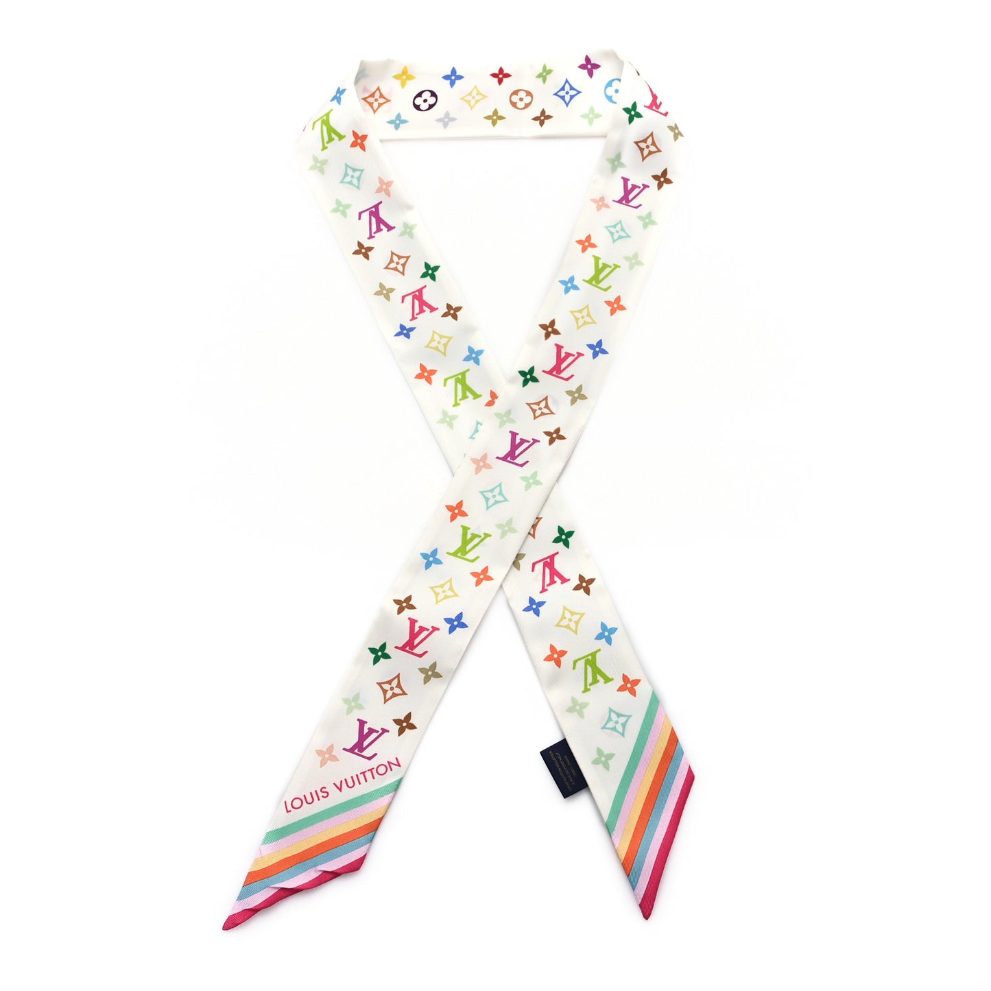 LV X TM Silk Monogram Multicolor BB Bandeau White