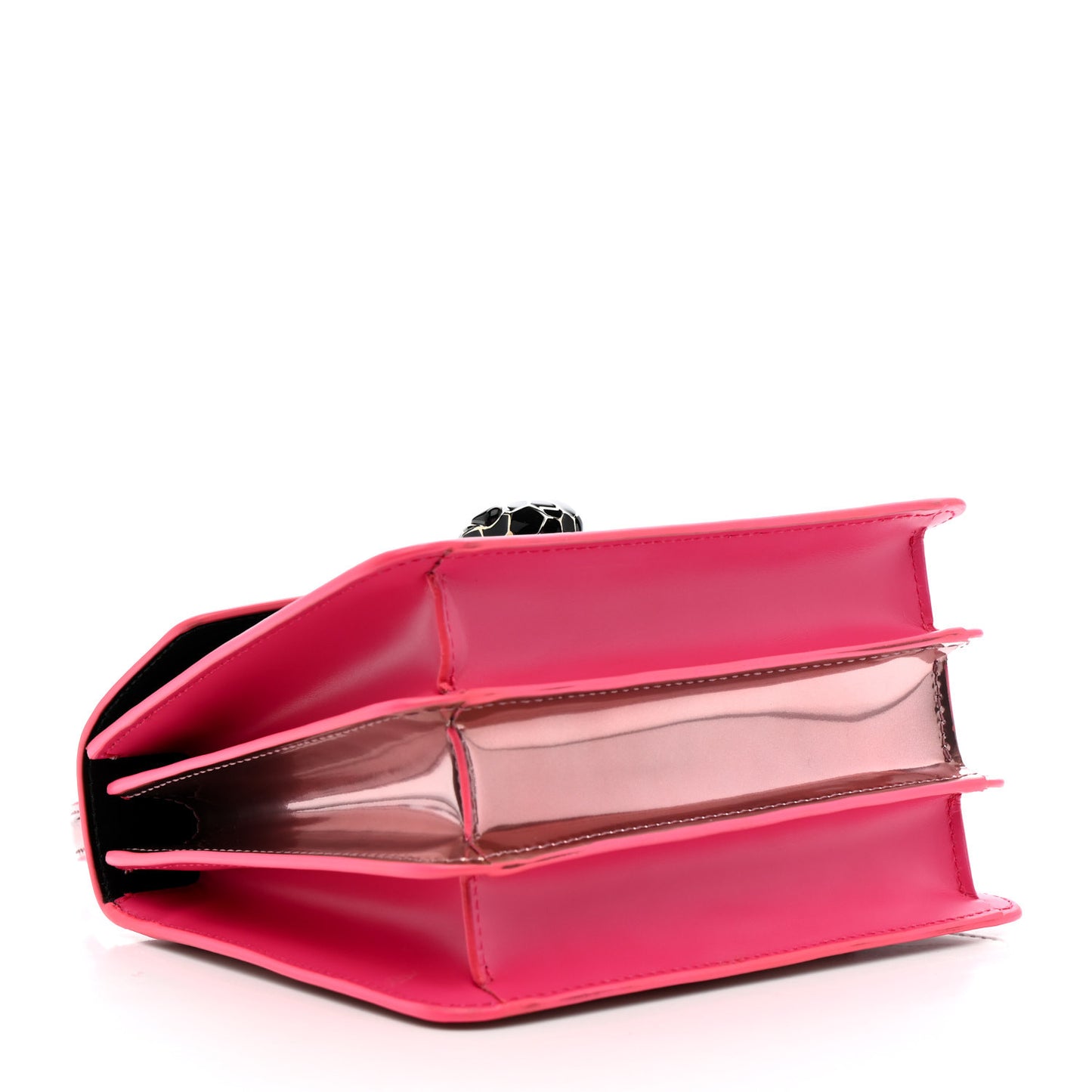 Metallic Calfskin Serpenti Forever Top Handle Pink