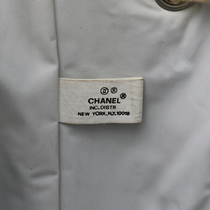 Chanel Canvas Drawstring Backpack Black White 6 of 17