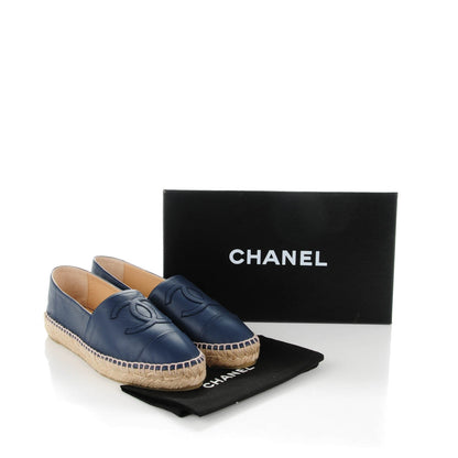 Chanel Lambskin CC Espadrilles 39 Dark Navy 8 of 8