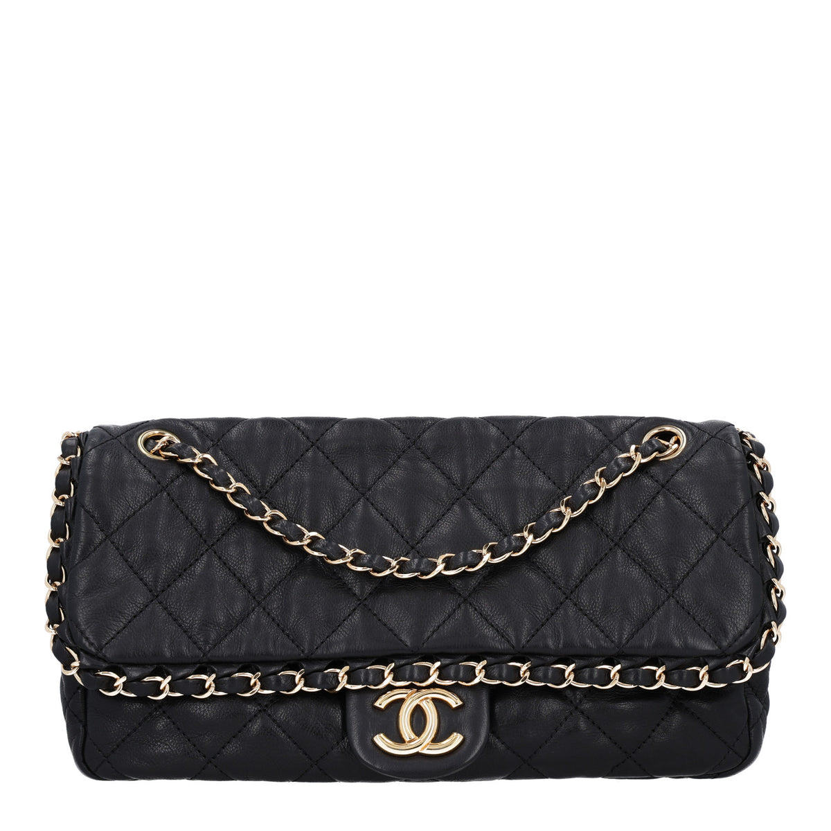 Chanel Calfskin Quilted Medium Chain Me Flap Black 1 of 10