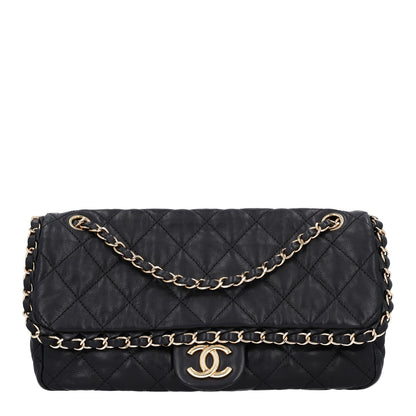 Chanel Calfskin Quilted Medium Chain Me Flap Black 1 of 10