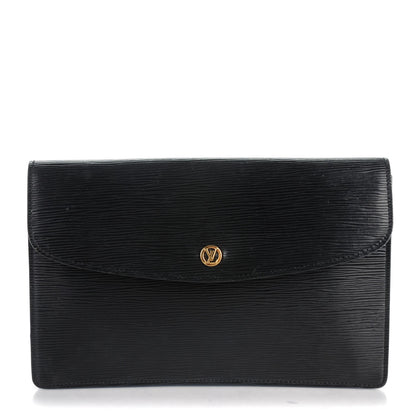 Louis Vuitton Epi Montaigne Clutch MM Black 1 of 7