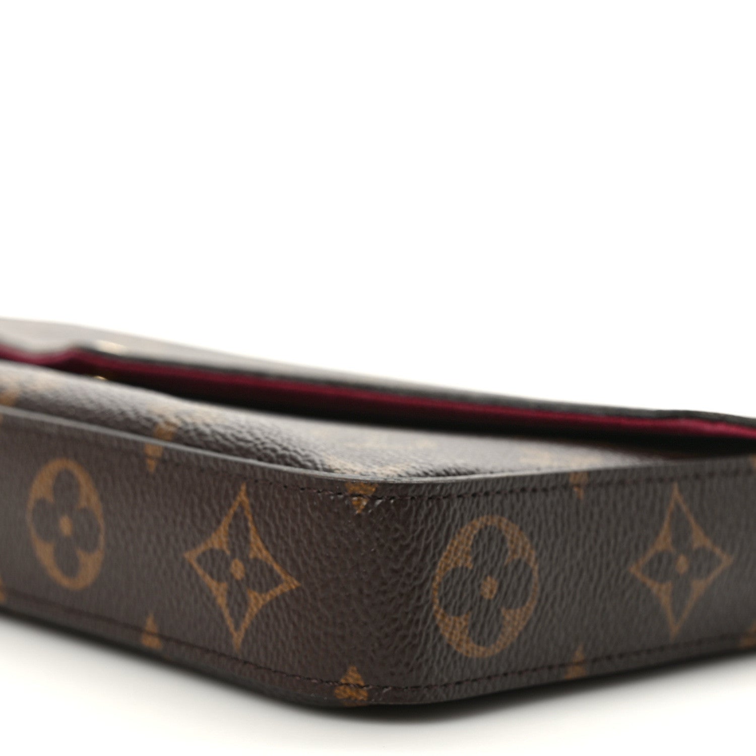 Louis Vuitton Monogram Pochette Felicie Chain Wallet Fuchsia 9 of 10