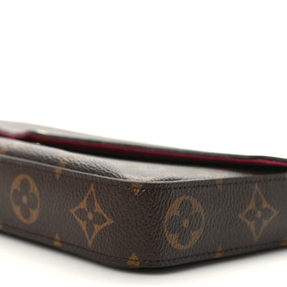 Louis Vuitton Monogram Pochette Felicie Chain Wallet Fuchsia 9 of 10