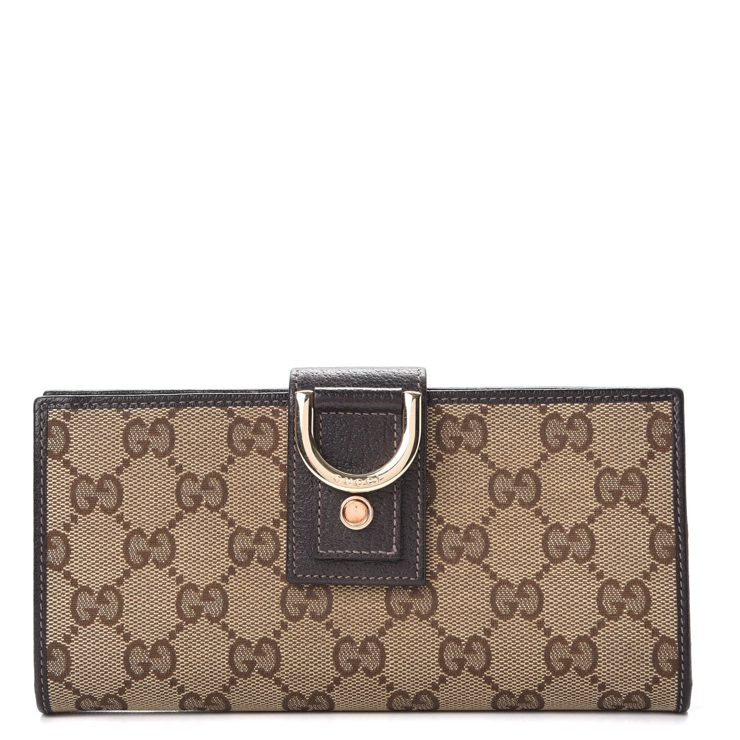 Gucci Monogram Abbey Continental Wallet Dark Brown 1 of 10