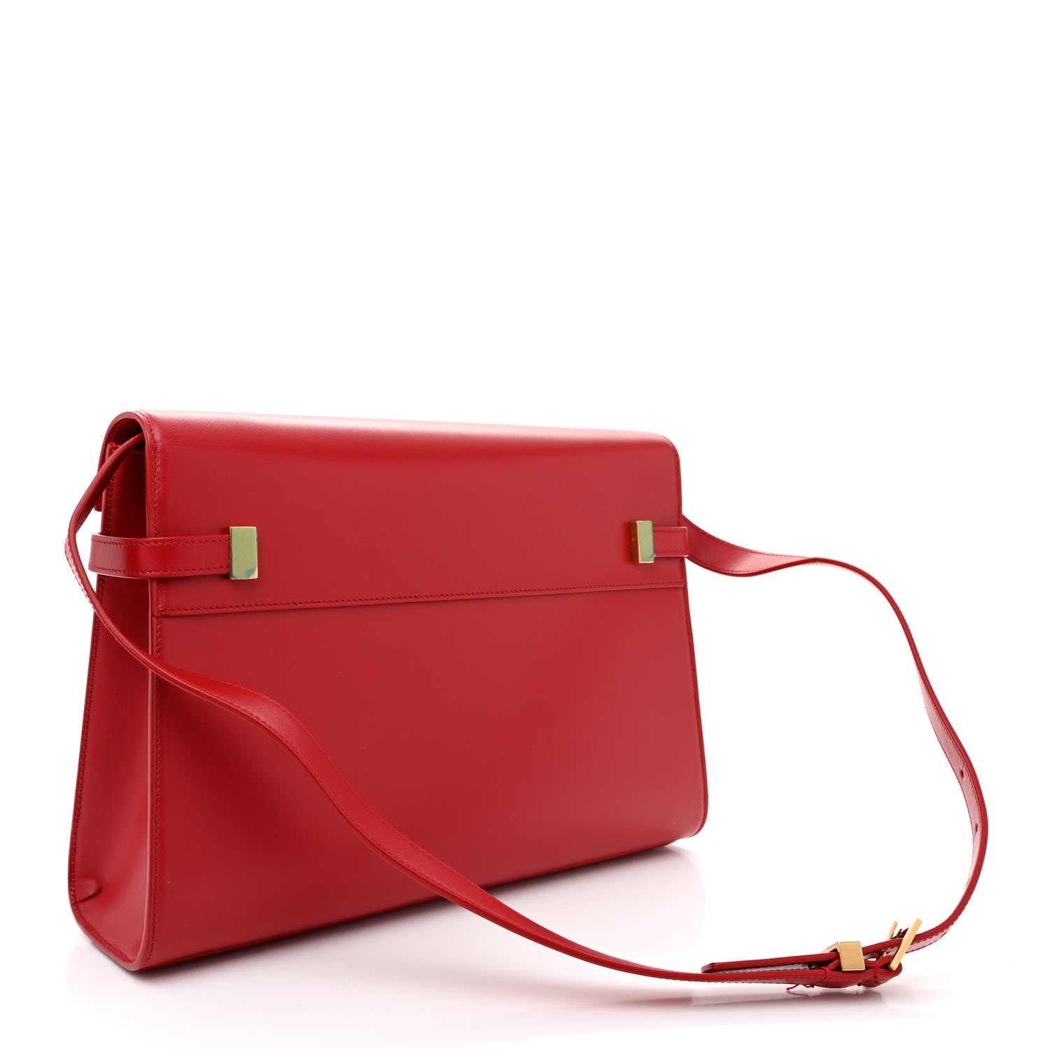Saint Laurent Smooth Calfskin Manhattan Shoulder Bag Rouge Eros 3 of 13