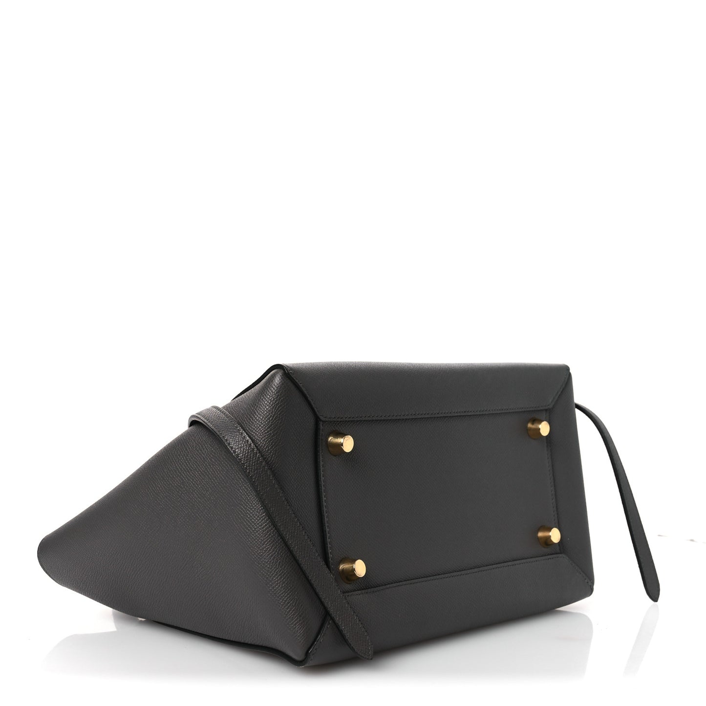 Grained Calfskin Mini Belt Bag Grey Grey