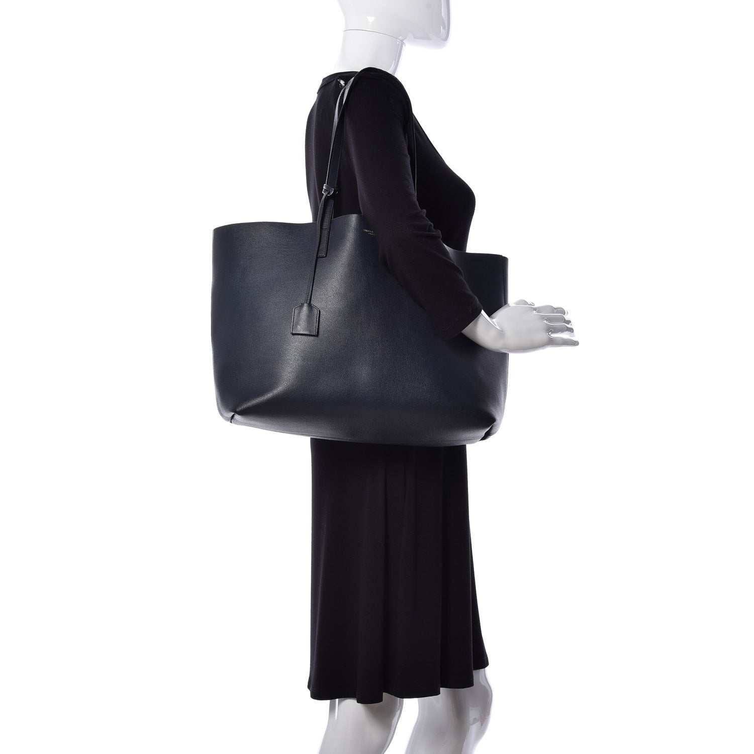 Saint Laurent Calfskin Large Shopping Tote Saphir 2 of 8