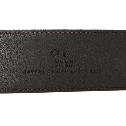 Gucci Monogram Dollar Calfskin 40mm Belt 80 32 Beige Ebony Testa Di Moro 5 of 6