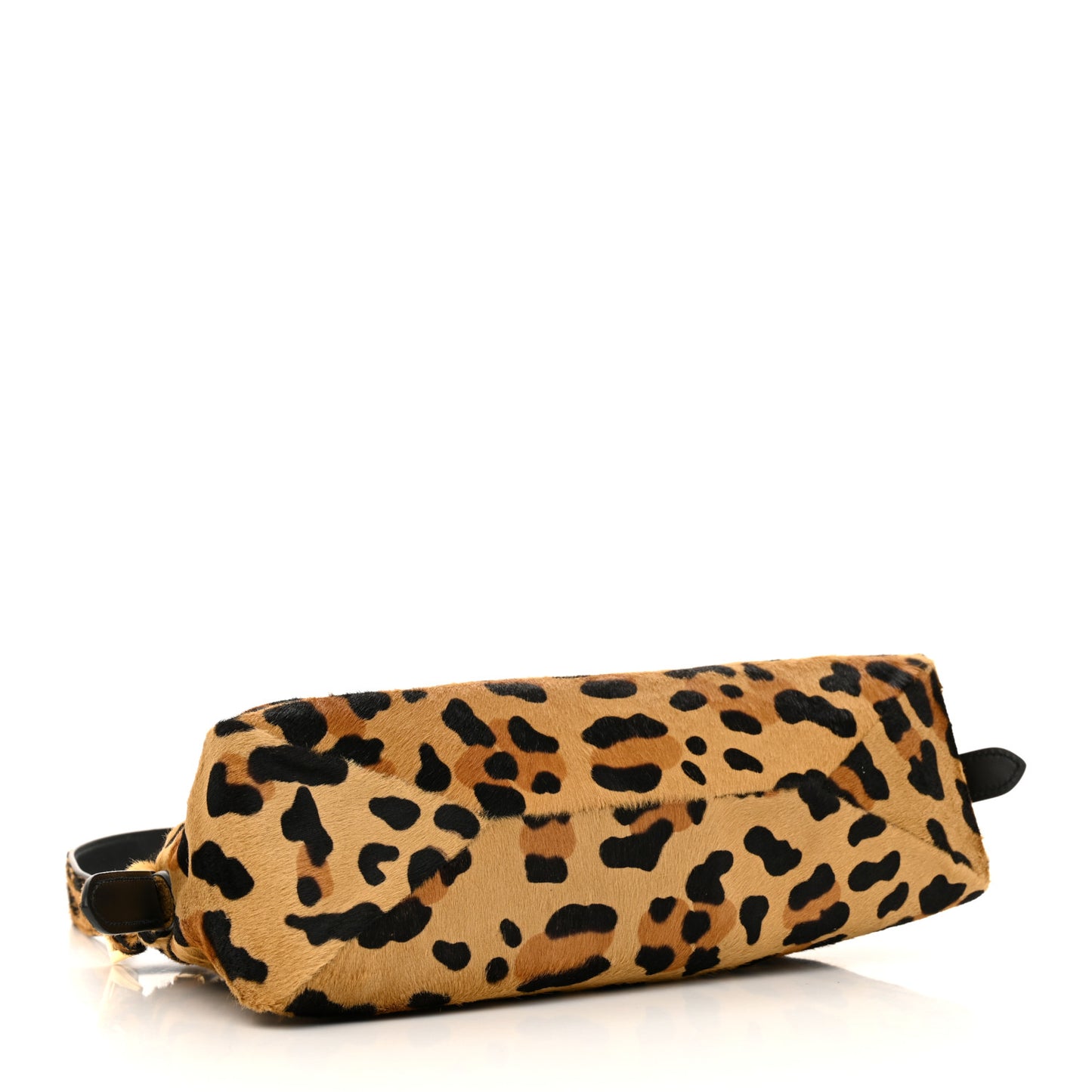 Calf Hair Leopard Print Medium Aimee Shoulder Bag Honey