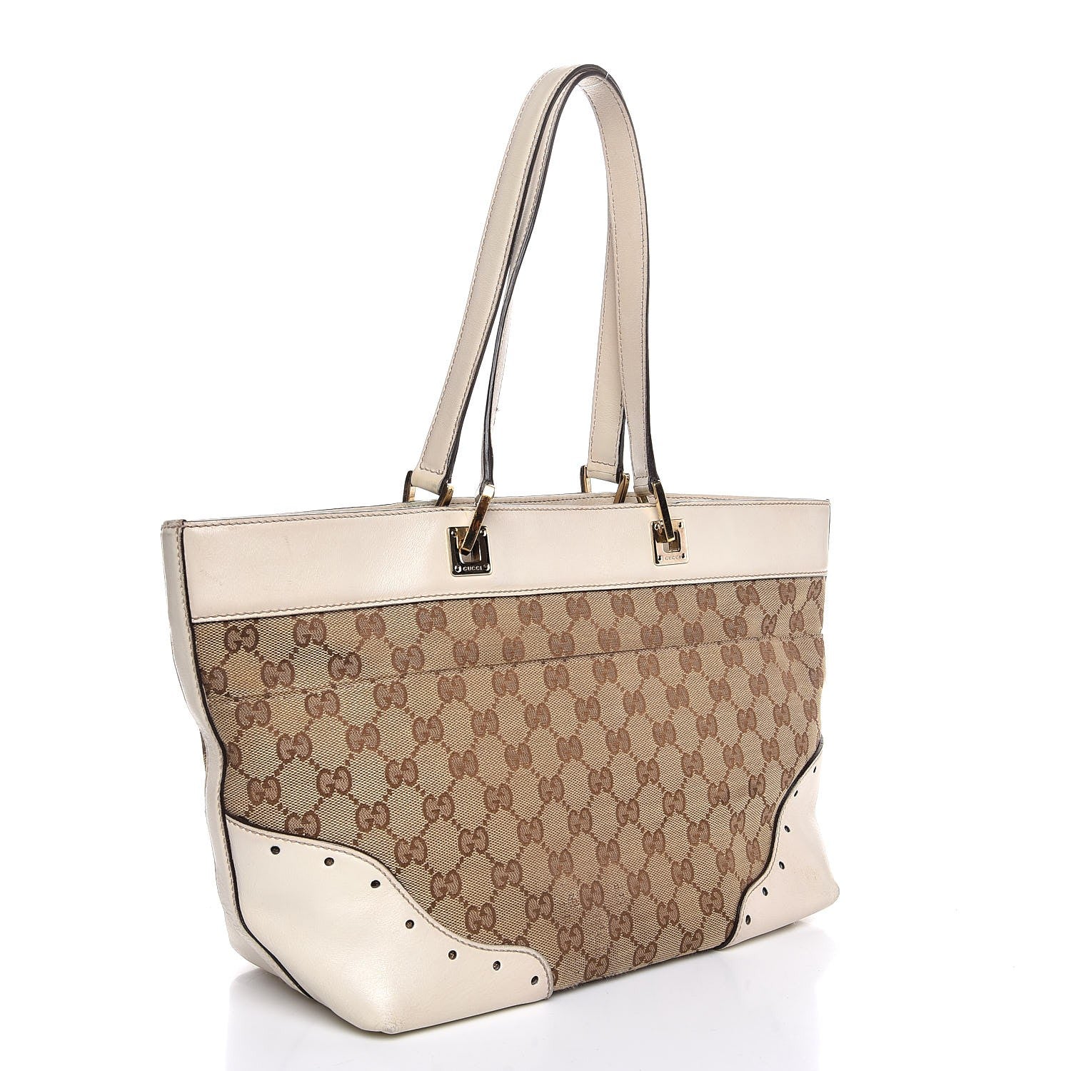 Gucci Monogram Large Punch Tote Off White 3 of 12