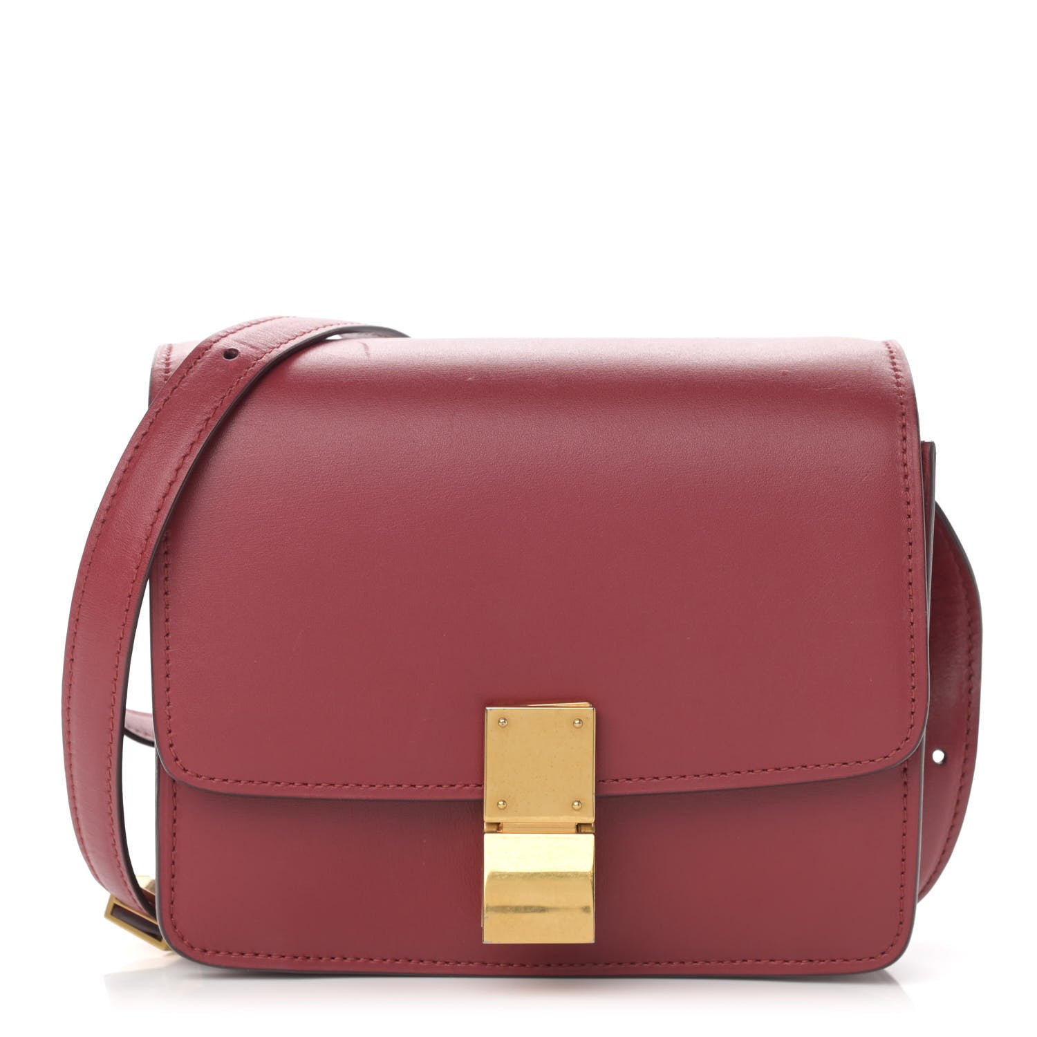 Celine Box Calfskin Small Classic Box Flap Bag Red 1 of 16