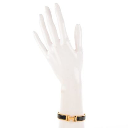 Hermes Enamel Narrow Clic Clac H Bracelet 65 Black 2 of 5
