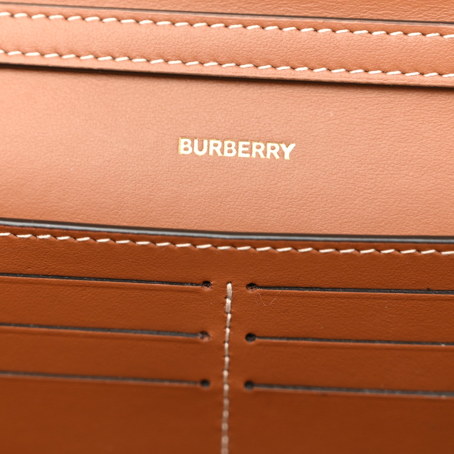 Burberry Vintage Check Hannah Chain Wallet Archive Beige Briar Brown 6 of 11