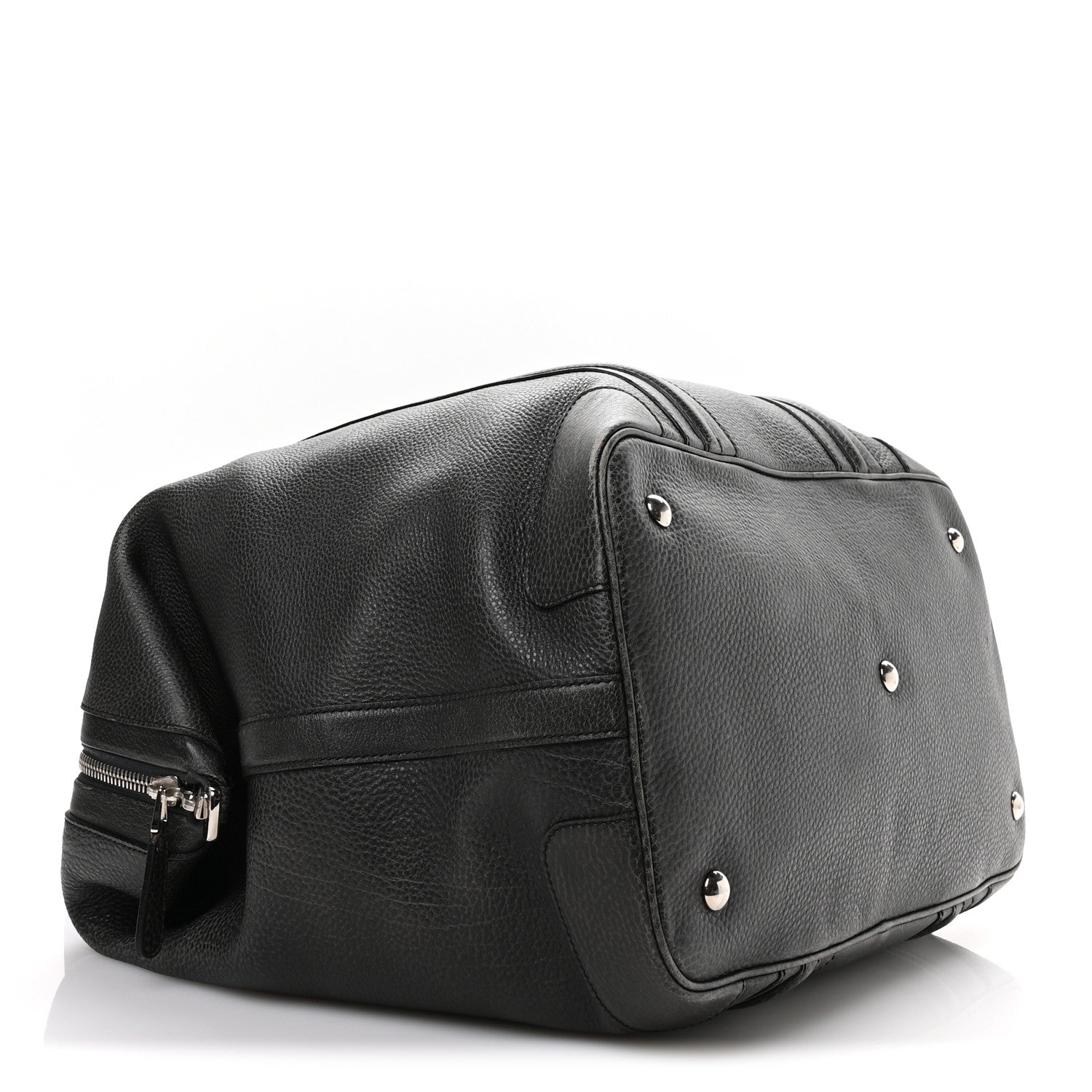 Gucci Pebbled Calfskin Carry On Duffle Grey 4 of 13