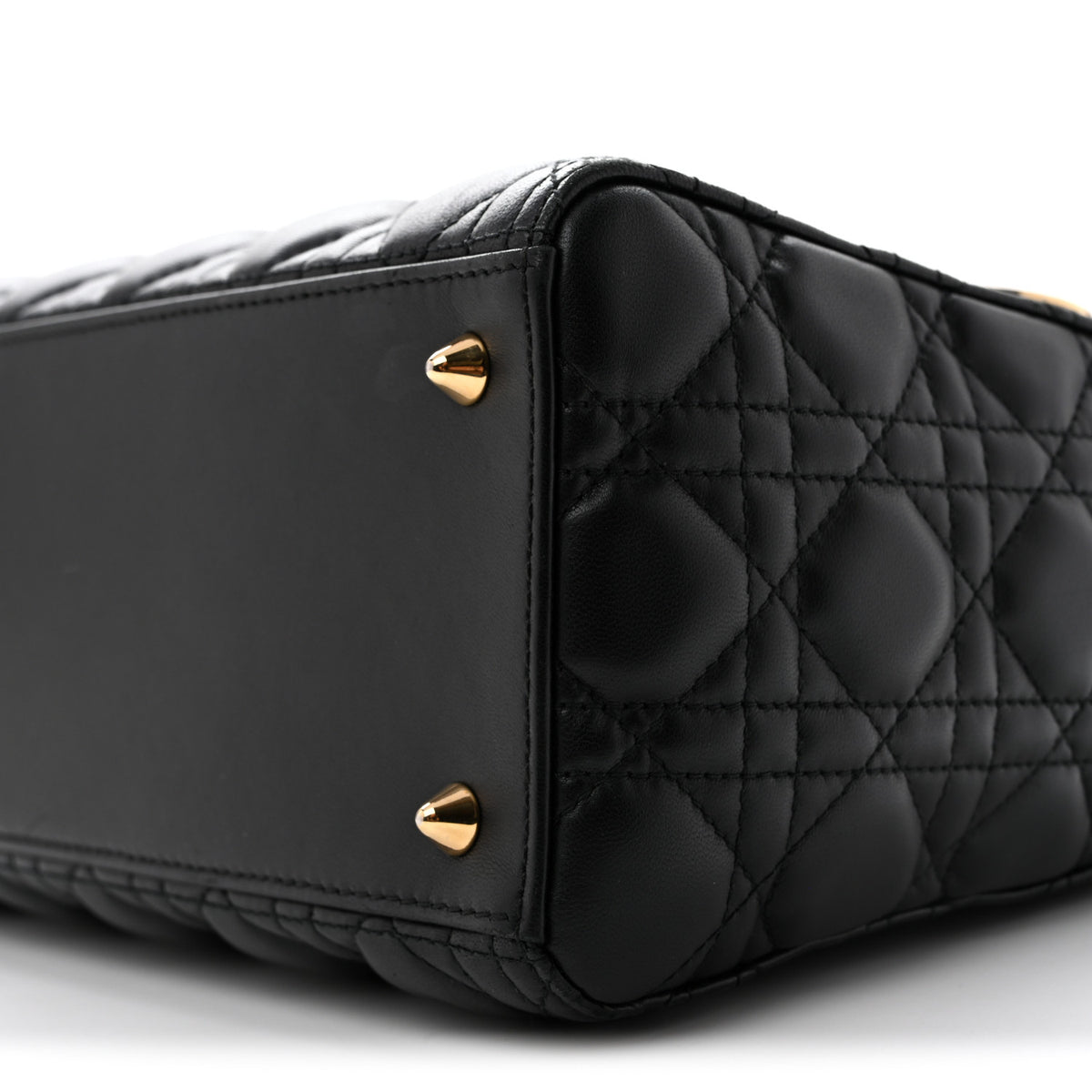 Lambskin Cannage Medium Lady Dior Black