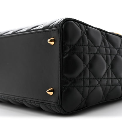 Christian Dior Lambskin Cannage Medium Lady Dior Black 19 of 25