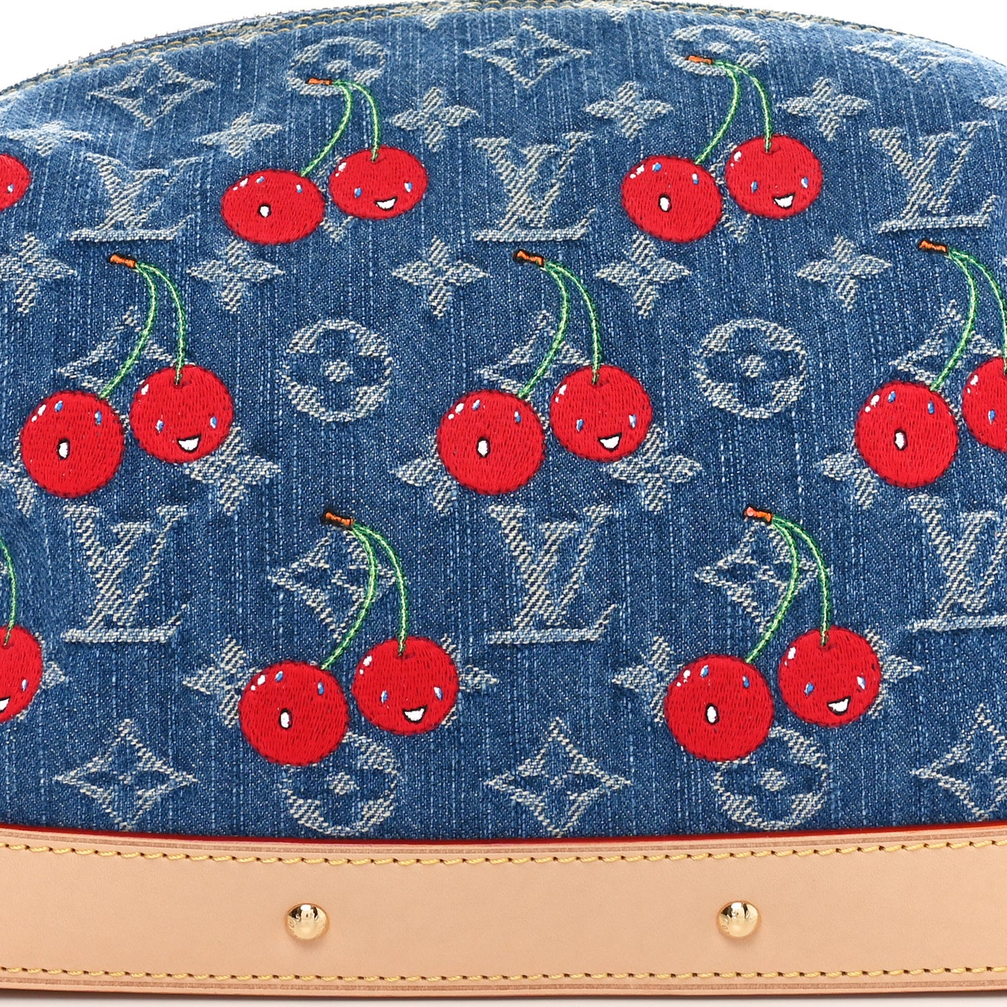 LV X TM Monogram Denim Cerises Cosmetic Pouch GM
